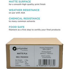 Panchroma™ Matte PLA (Formerly PolyTerra™ PLA)