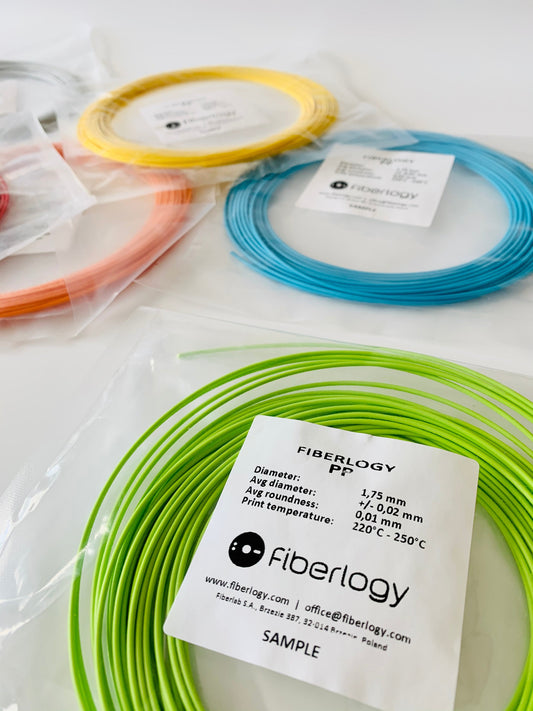 Fiberlogy PP Polypropylene Sample Size 18-40gm (Sample) - Non-Toxic 3D Printer Filament, 1.75mm